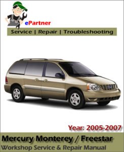 Mercury Monterey 2005 2006 2007 Service Repair Workshop Manual